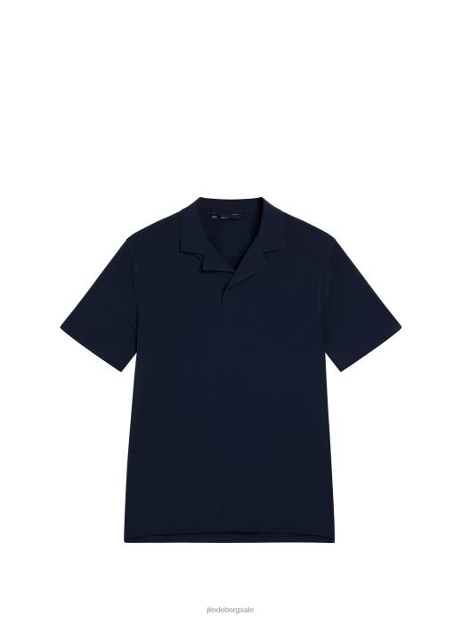 Men J.Lindeberg Navy Resort Shirt Clothing 8R62201