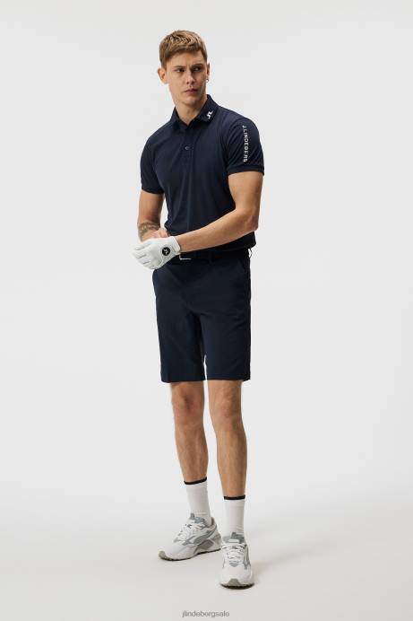 Men J.Lindeberg Navy Tour Tech Slim Polo Clothing 8R62236