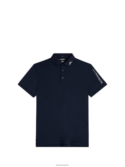 Men J.Lindeberg Navy Tour Tech Slim Polo Clothing 8R62236