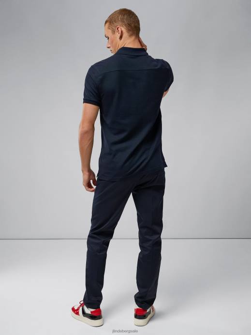 Men J.Lindeberg Navy Troy Pique Polo Clothing 8R62342