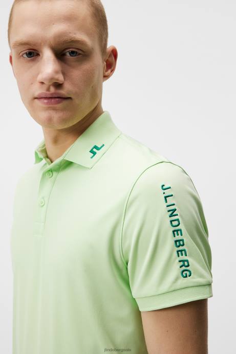 Men J.Lindeberg Patina Green Tour Tech Polo Clothing 8R62255