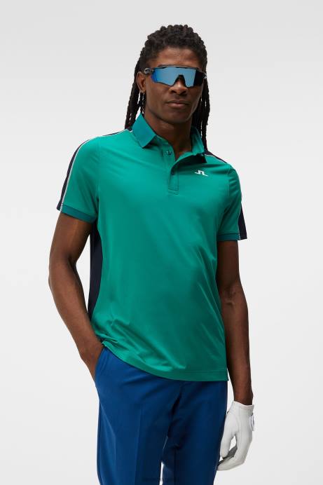 Men J.Lindeberg Proud Peacock Hans Polo Clothing 8R6269