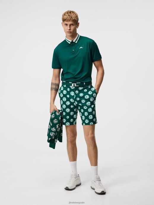 Men J.Lindeberg Rain Forest Ben Polo Clothing 8R62213