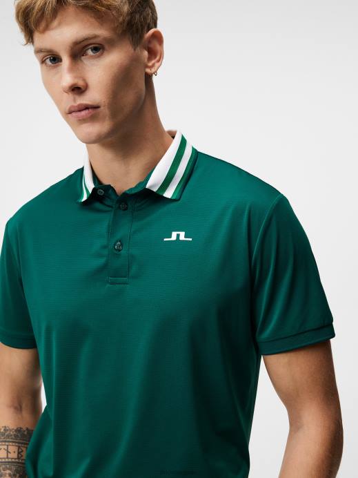 Men J.Lindeberg Rain Forest Ben Polo Clothing 8R62213