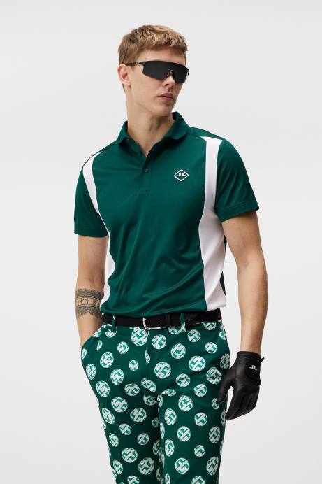 Men J.Lindeberg Rain Forest Freddy Polo Clothing 8R62326