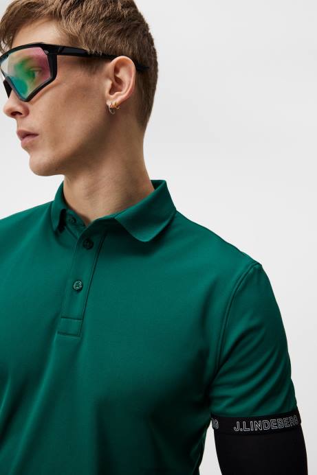 Men J.Lindeberg Rain Forest Guy Polo Clothing 8R62288