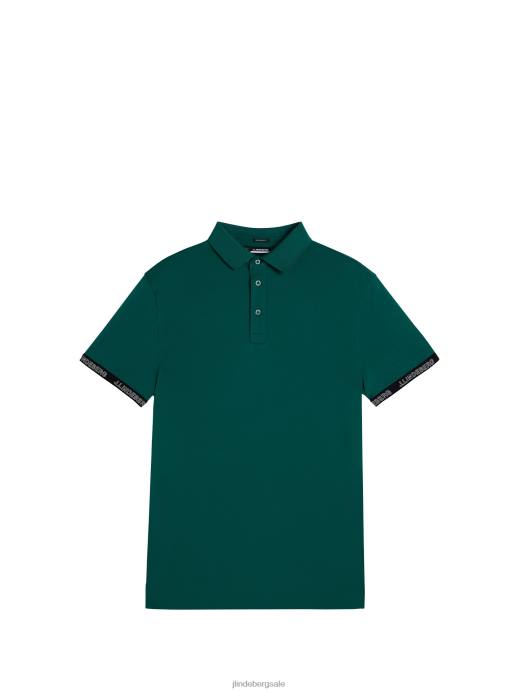 Men J.Lindeberg Rain Forest Guy Polo Clothing 8R62288