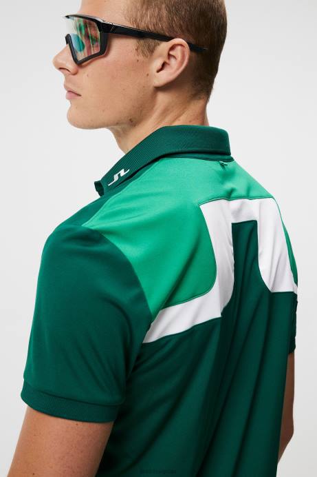 Men J.Lindeberg Rain Forest Jeff Polo Clothing 8R62298