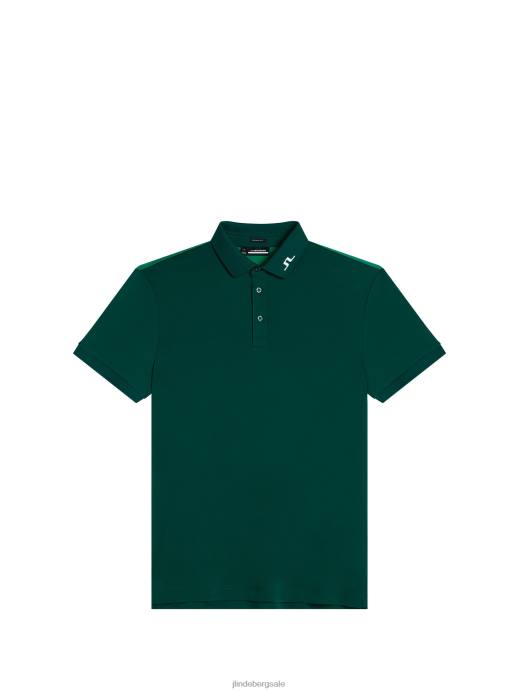 Men J.Lindeberg Rain Forest Jeff Polo Clothing 8R62298