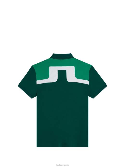 Men J.Lindeberg Rain Forest Jeff Polo Clothing 8R62298