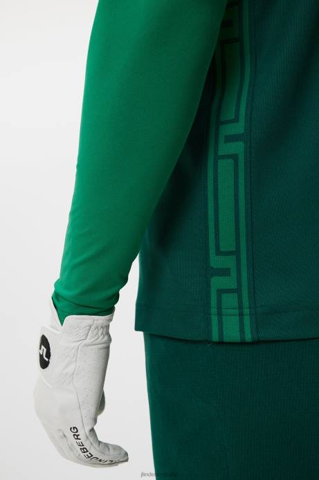 Men J.Lindeberg Rain Forest Liam Long Sleeve Polo Clothing 8R62217