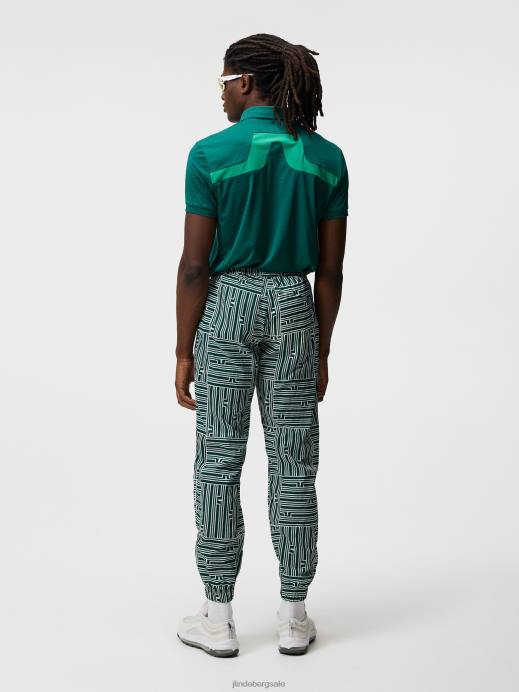 Men J.Lindeberg Rain Forest Melange Kv Polo Clothing 8R62276