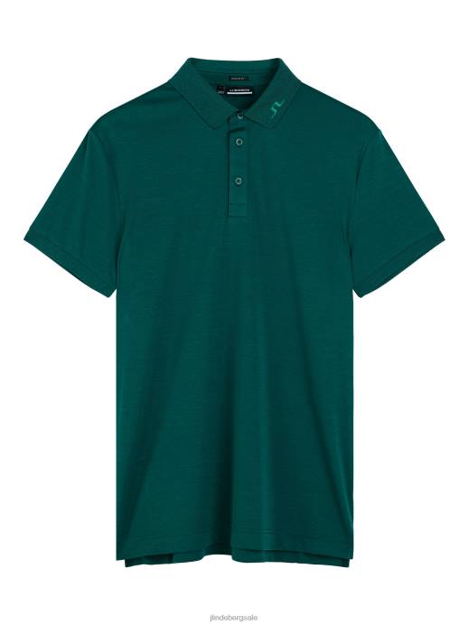 Men J.Lindeberg Rain Forest Melange Kv Polo Clothing 8R62276