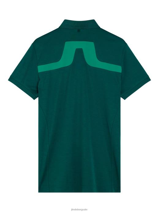Men J.Lindeberg Rain Forest Melange Kv Polo Clothing 8R62276
