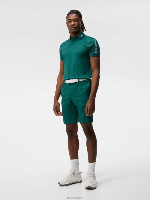 Men J.Lindeberg Rain Forest Melange Tour Tech Polo Clothing 8R62252