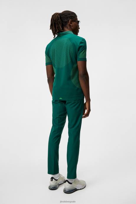 Men J.Lindeberg Rain Forest Nate Seamless Polo Clothing 8R62222