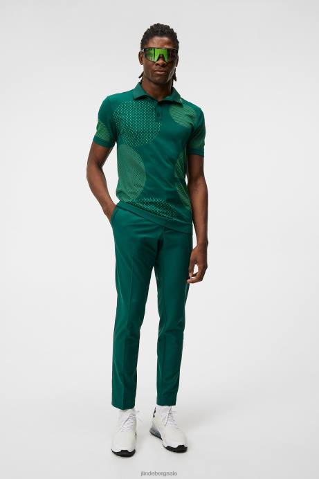Men J.Lindeberg Rain Forest Nate Seamless Polo Clothing 8R62222