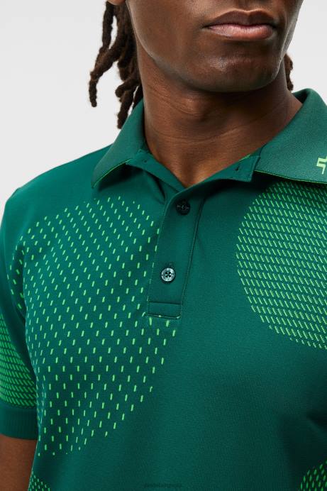 Men J.Lindeberg Rain Forest Nate Seamless Polo Clothing 8R62222