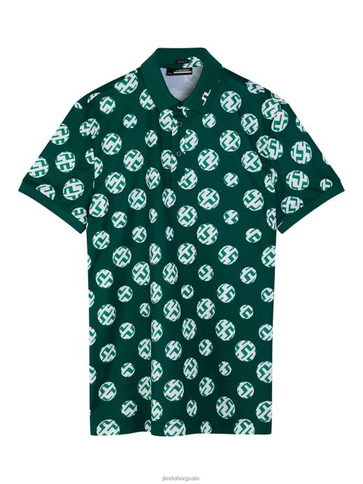 Men J.Lindeberg Rain Forest Sphere Dot Kv Print Polo Clothing 8R62274