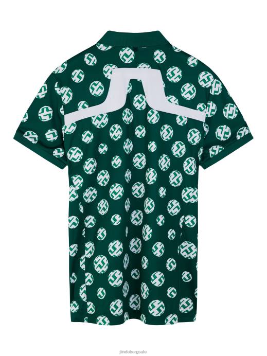 Men J.Lindeberg Rain Forest Sphere Dot Kv Print Polo Clothing 8R62274