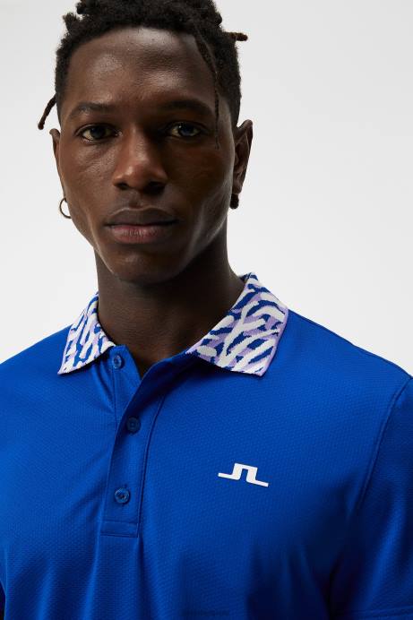 Men J.Lindeberg Surf the Web Glen Polo Clothing 8R62154