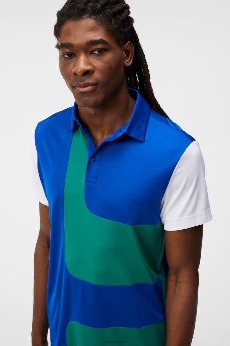 Men J.Lindeberg Surf the Web Graham Polo Clothing 8R6239