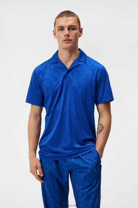 Men J.Lindeberg Surf the Web Resort Relaxed Polo Clothing 8R62153