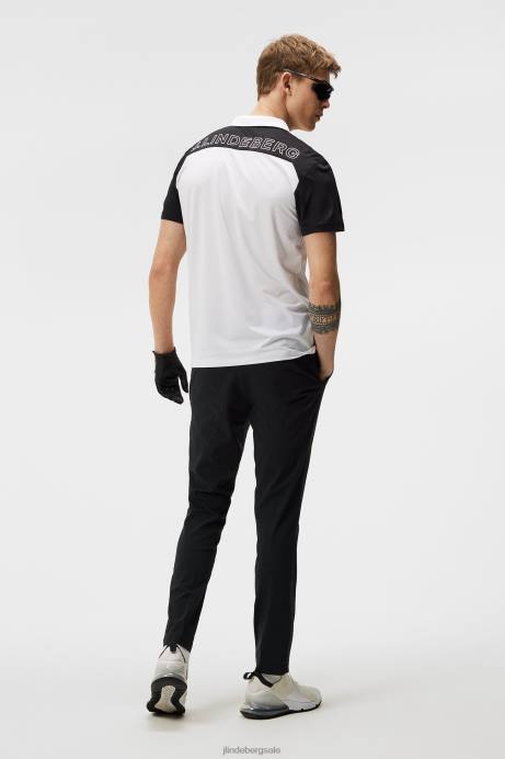 Men J.Lindeberg White Albin Polo Clothing 8R62203