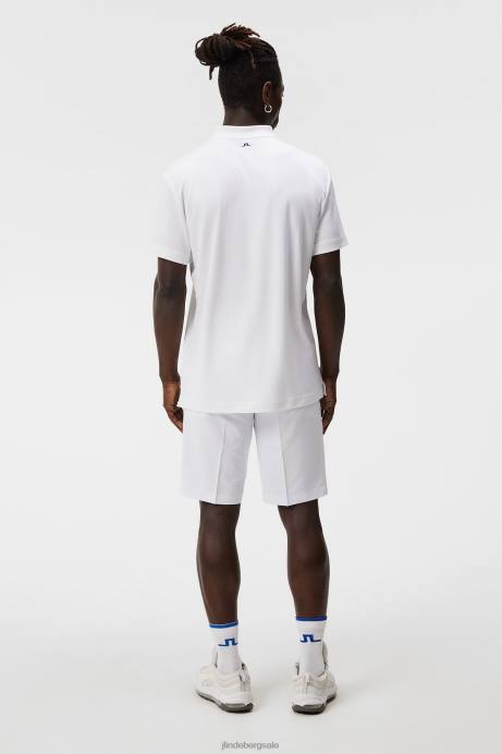 Men J.Lindeberg White Bode Polo Clothing 8R6298