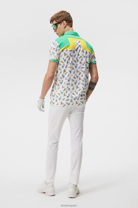 Men J.Lindeberg White Jeff Nyc Golf Polo Clothing 8R62193