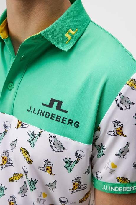 Men J.Lindeberg White Jeff Nyc Golf Polo Clothing 8R62193