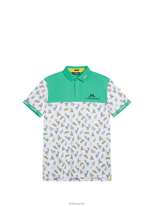 Men J.Lindeberg White Jeff Nyc Golf Polo Clothing 8R62193
