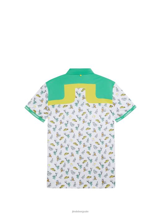 Men J.Lindeberg White Jeff Nyc Golf Polo Clothing 8R62193