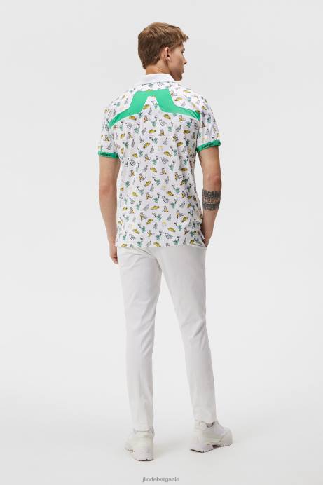 Men J.Lindeberg White Kv Nyc Golf Polo Clothing 8R62199