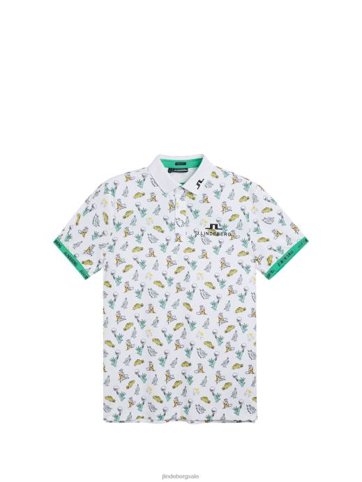 Men J.Lindeberg White Kv Nyc Golf Polo Clothing 8R62199