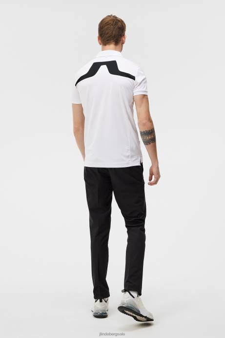Men J.Lindeberg White Kv Polo Clothing 8R62280