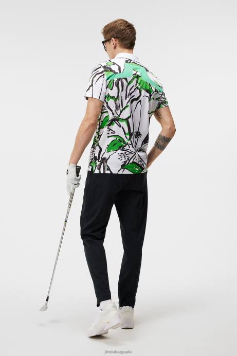 Men J.Lindeberg White Kv Tour Golf Polo Clothing 8R62190