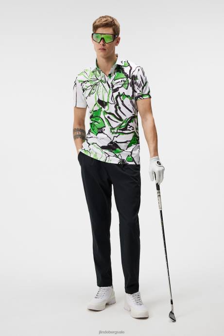 Men J.Lindeberg White Kv Tour Golf Polo Clothing 8R62190
