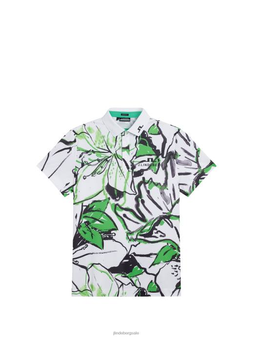 Men J.Lindeberg White Kv Tour Golf Polo Clothing 8R62190