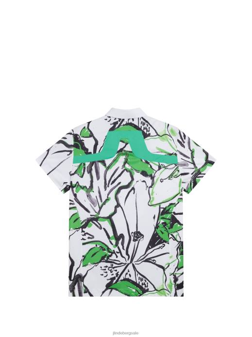 Men J.Lindeberg White Kv Tour Golf Polo Clothing 8R62190