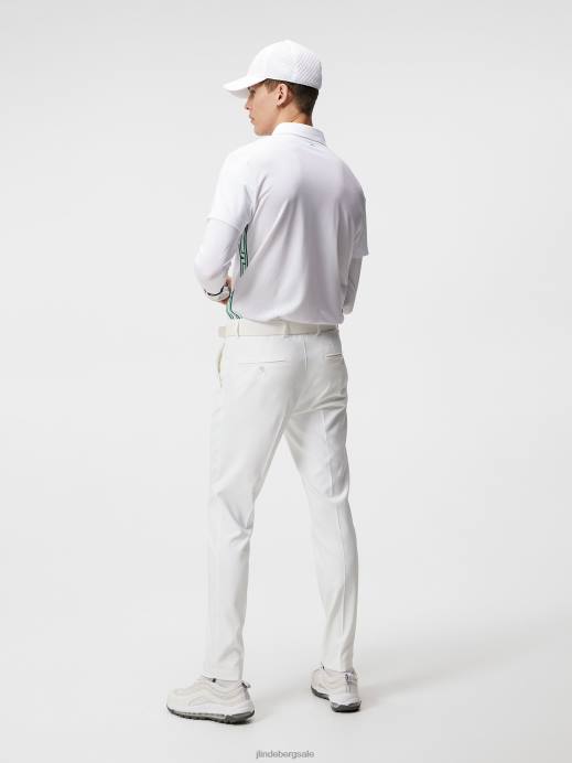 Men J.Lindeberg White Liam Long Sleeve Polo Clothing 8R62215