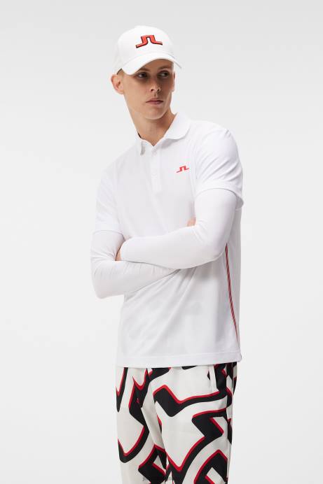 Men J.Lindeberg White Liam Polo Clothing 8R6272
