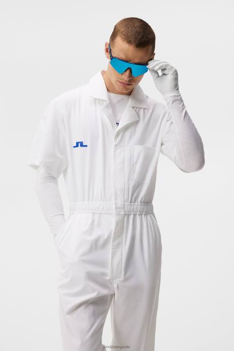 Men J.Lindeberg White Overall Clothing 8R62142