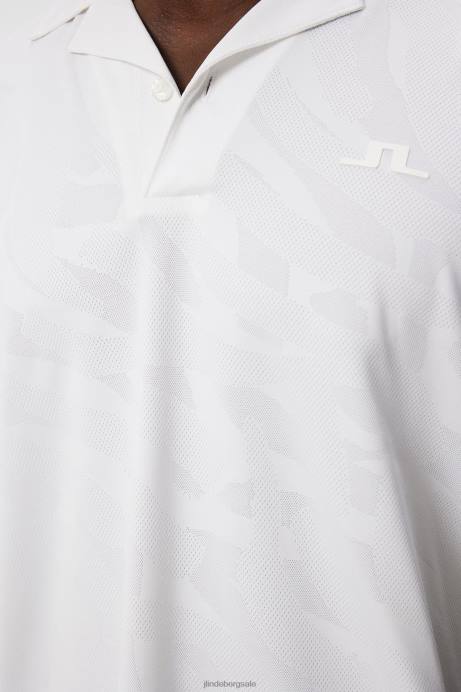 Men J.Lindeberg White Resort Relaxed Polo Clothing 8R62152