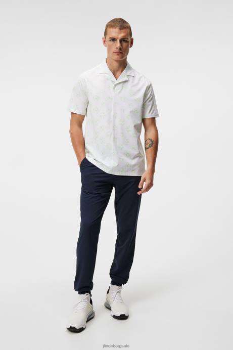 Men J.Lindeberg White Sphere Dot Resort Print Shirt Clothing 8R62204