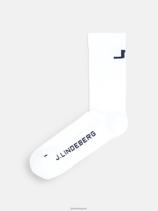 Men J.Lindeberg White Rolfi Golf Sock Accessory 8R62897