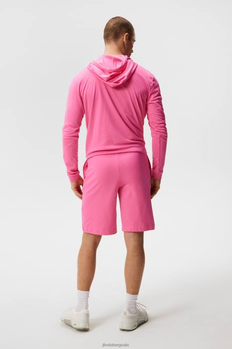 Men J.Lindeberg Azalea Pink Logo Shorts Clothing 8R62573