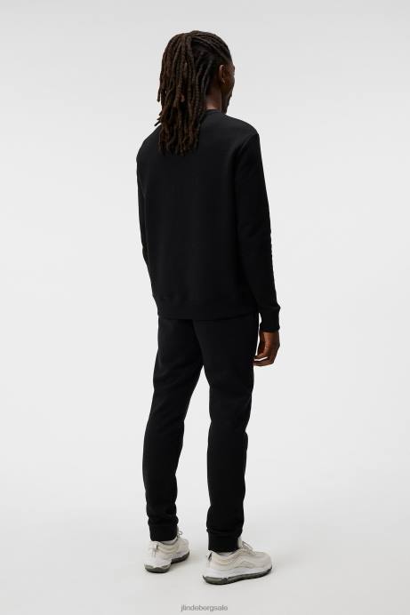Men J.Lindeberg Black Alpha Sweatshirt Clothing 8R62542