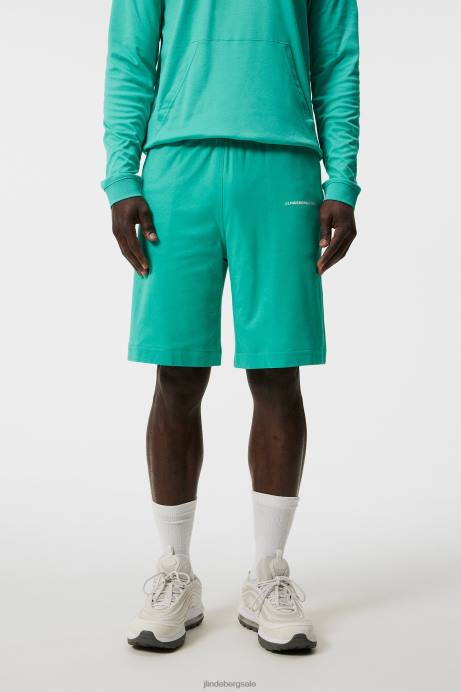 Men J.Lindeberg Bright Aqua Logo Shorts Clothing 8R62571