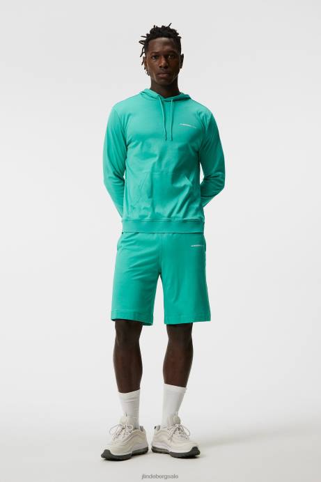 Men J.Lindeberg Bright Aqua Logo Shorts Clothing 8R62571